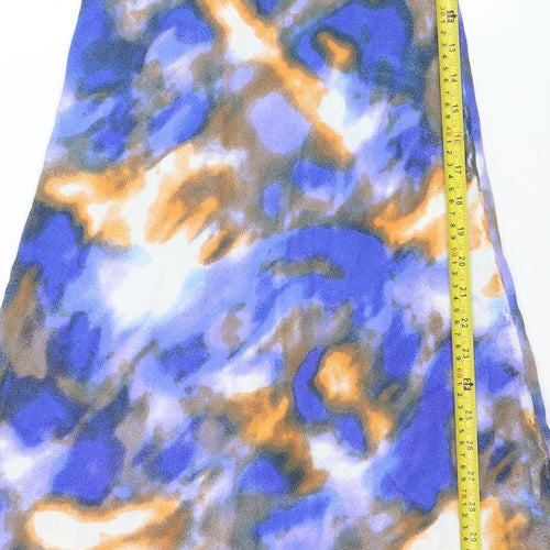 Zara Women Multicoloured Size 8 Slip Midi Dress Viscose Blend