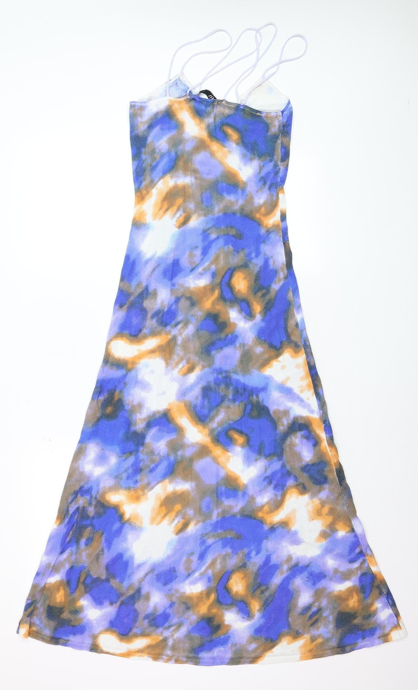Zara Women Multicoloured Size 8 Slip Midi Dress Viscose Blend