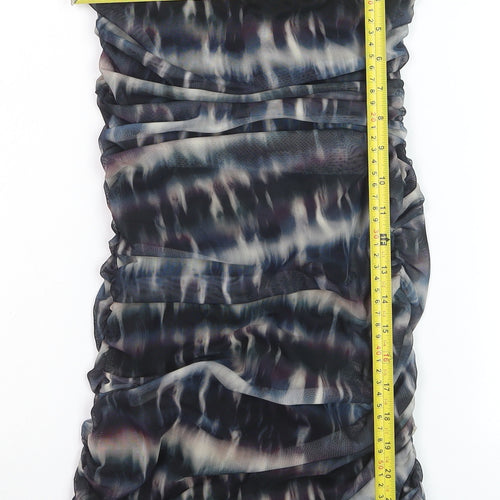 Quiz Women’s Multicoloured Ruched Bodycon Strapless Dress Size 10