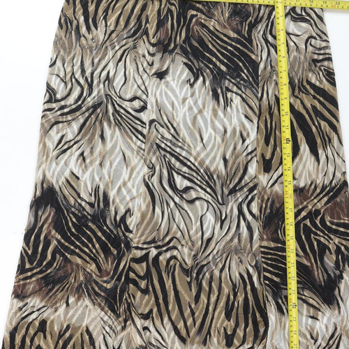 Roman Originals Women’s Multicoloured Animal Print A-Line Midi Skirt Size 24
