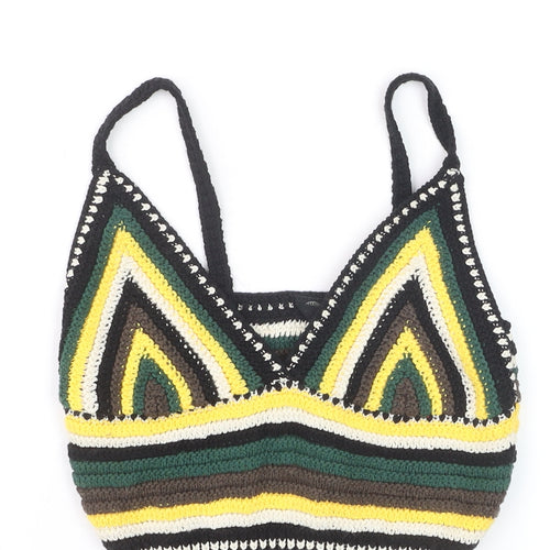 Urban Outfitters Women Multicoloured M Crochet Knit Strappy Crop Top