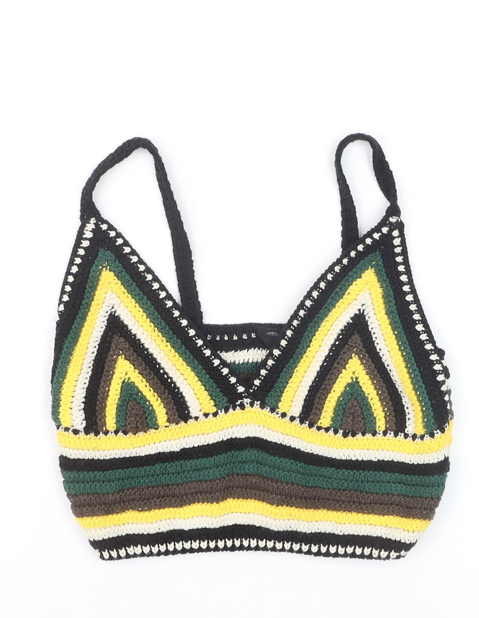 Urban Outfitters Women Multicoloured M Crochet Knit Strappy Crop Top