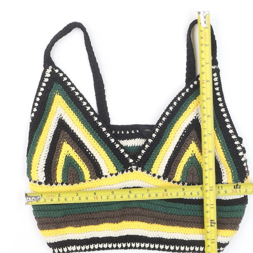 Urban Outfitters Women Multicoloured M Crochet Knit Strappy Crop Top