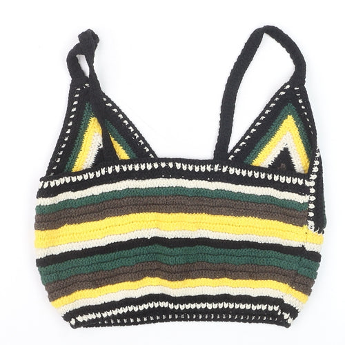 Urban Outfitters Women Multicoloured M Crochet Knit Strappy Crop Top