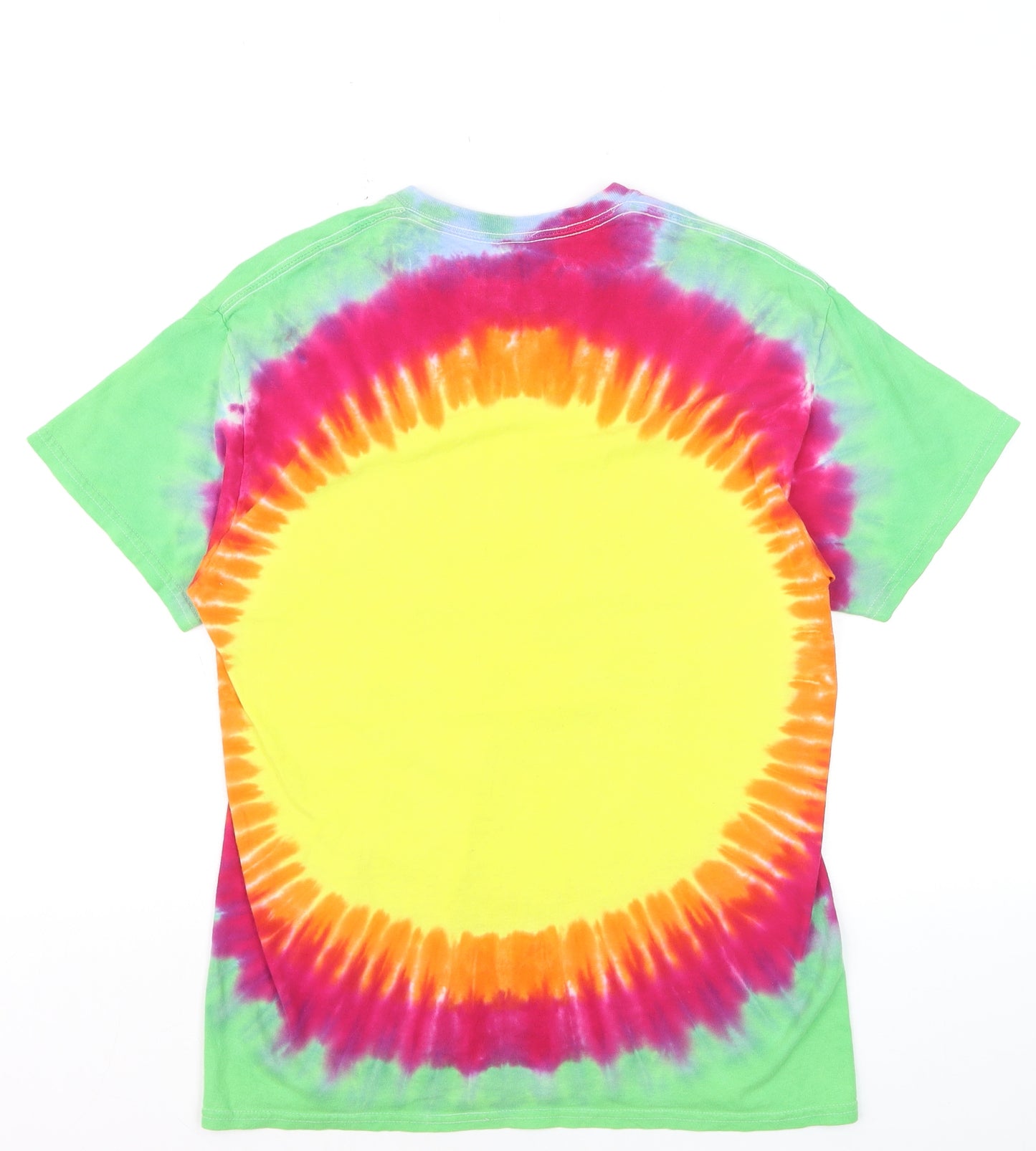 Gildan Women's Multicoloured Tie Dye Cotton T-Shirt Medium