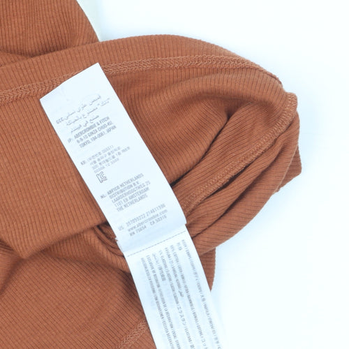 Hollister Women’s Brown Cropped Tank Top L Western Graphic