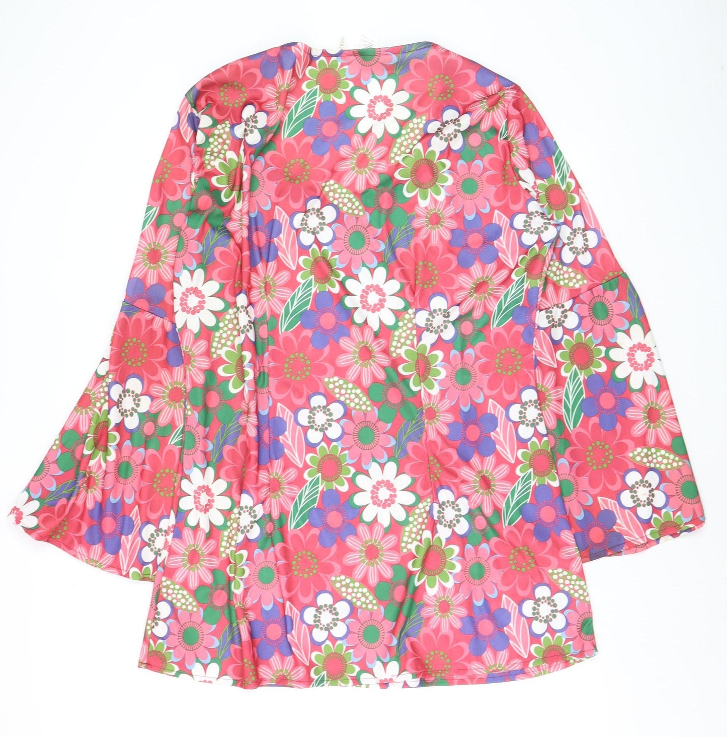 Wicked Costumes Women's Multicoloured Floral Tunic Blouse XL