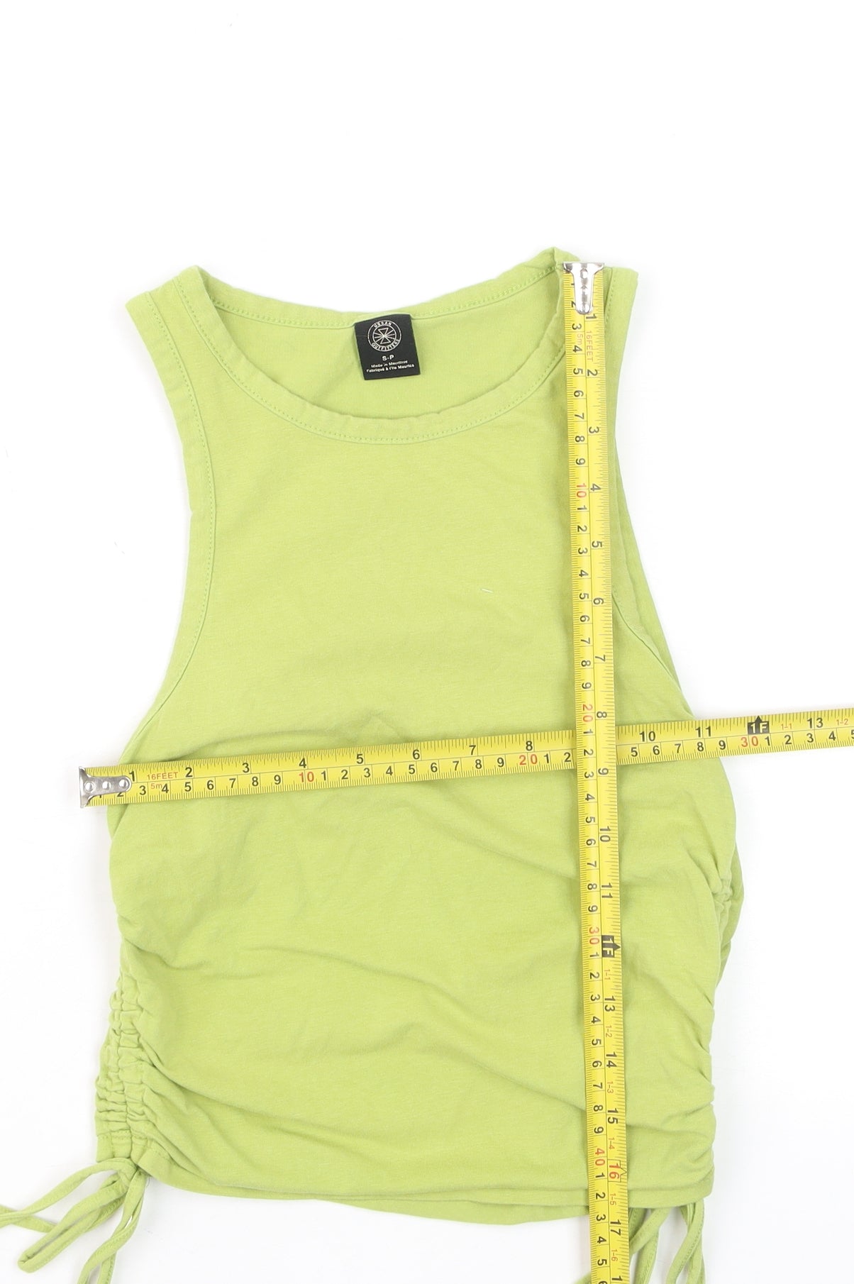 Jules & Leopold Women's Green Cropped Tank Top Size S
