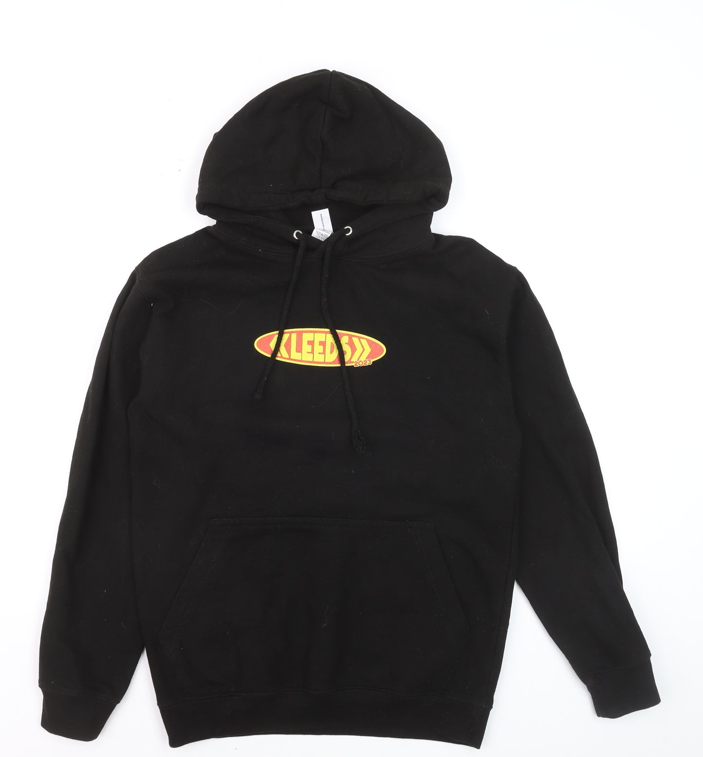 AWDis Mens Black Leeds Festival 2023 Pullover Hoodie Size S