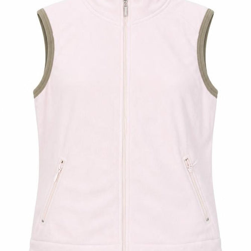 ELLE Sport Women's Pink Fleece Sleeveless Zip Waistcoat Size 12