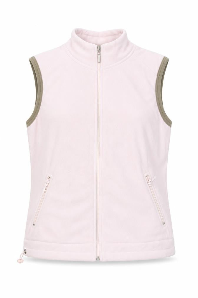 ELLE Sport Women's Pink Fleece Sleeveless Zip Waistcoat Size 12