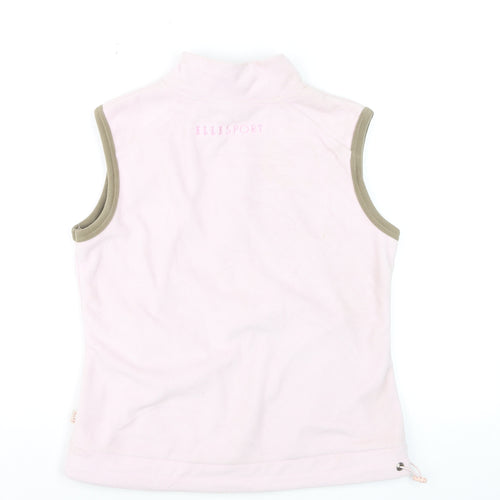 ELLE Sport Women's Pink Fleece Sleeveless Zip Waistcoat Size 12