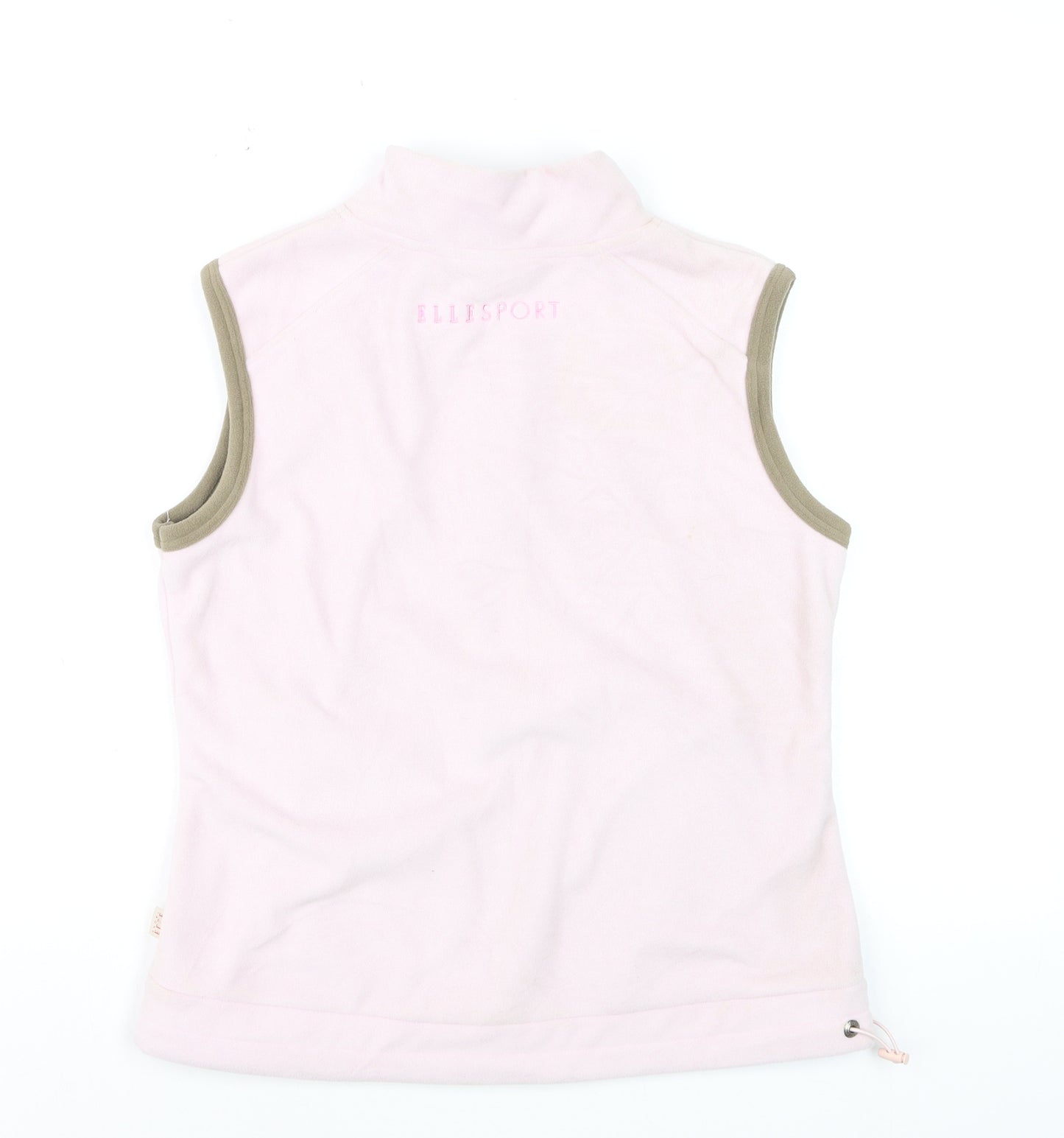 ELLE Sport Women's Pink Fleece Sleeveless Zip Waistcoat Size 12
