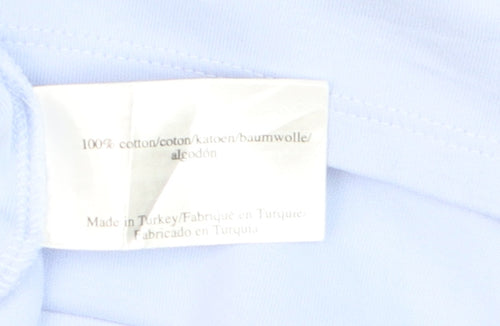 Laura Ashley Women’s Blue Cotton Sleeveless Roll Neck Tank Top Size 14
