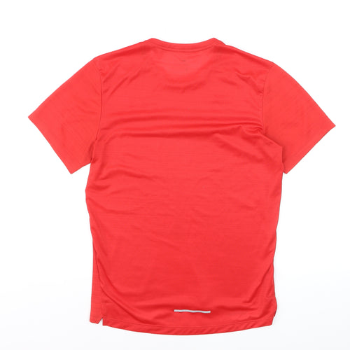 Nike Boys Red Dri-FIT Running T-Shirt Size S Reflective Sports Top