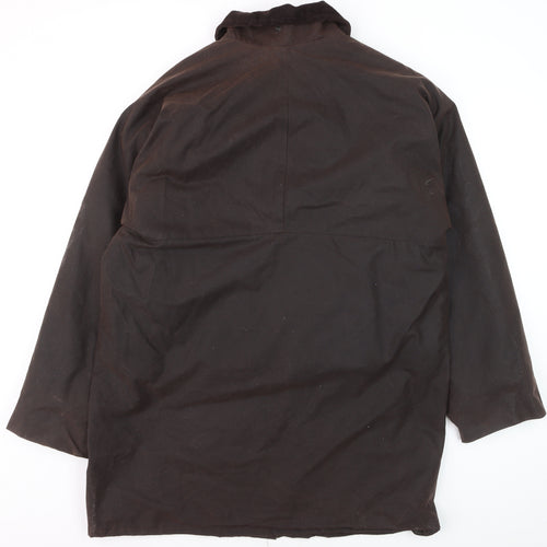 Country Leisure Wear Men’s Brown Waxed Cotton Parka Coat XL