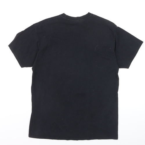 Gildan Unisex Black Funny Buddha Graphic Cotton T-Shirt Size L