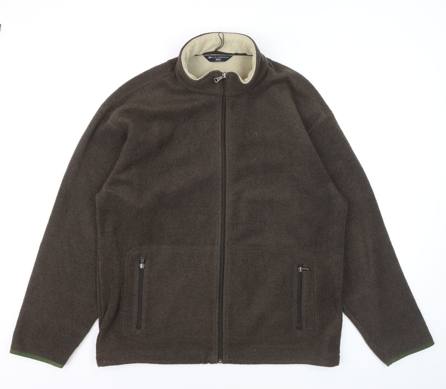 Marks and Spencer Men's Brown Fleece Jacket Medium Full Zip Outdoor