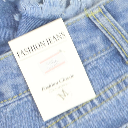 Fashion Jeans Women's Blue Denim Cut-Off Shorts Size M