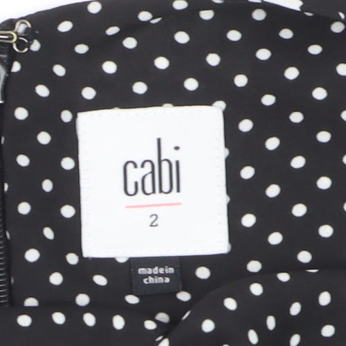 Cabi Women’s Multicoloured Camisole Top Size 10 Animal Polka Zip