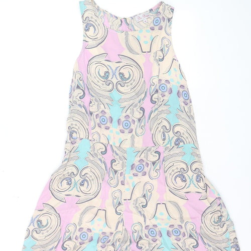 Be Beau Women's Multicoloured Paisley Zip-Back Sleeveless Playsuit Size 14