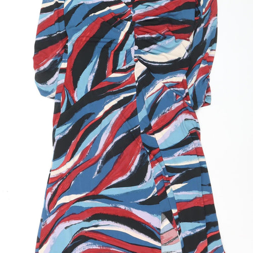 Monsoon Women’s Multicoloured Size 10 Midi Wrap Dress