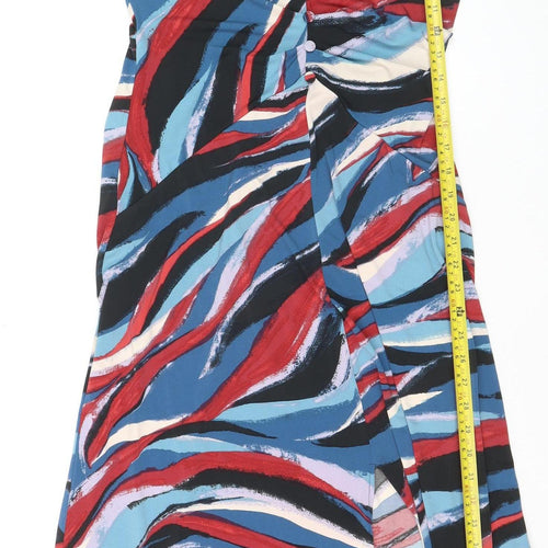Monsoon Women’s Multicoloured Size 10 Midi Wrap Dress