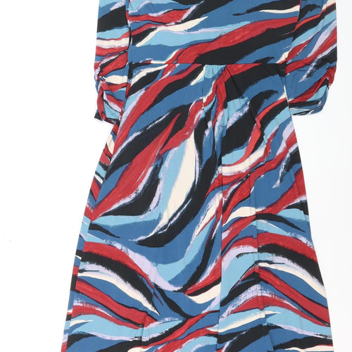 Monsoon Women’s Multicoloured Size 10 Midi Wrap Dress