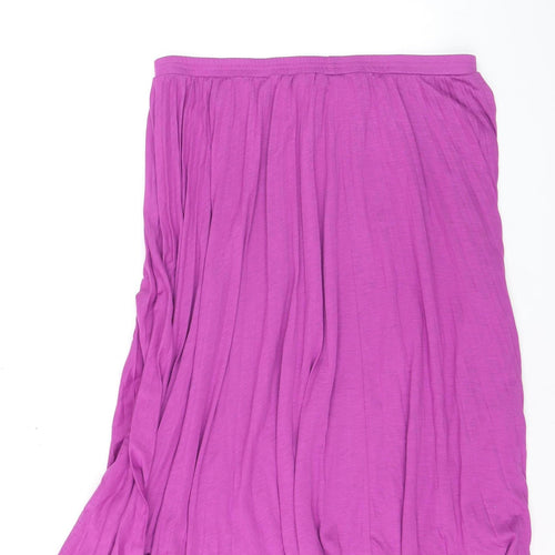 MaxMara Weekend Women's Purple Pleated Midi Skirt XL