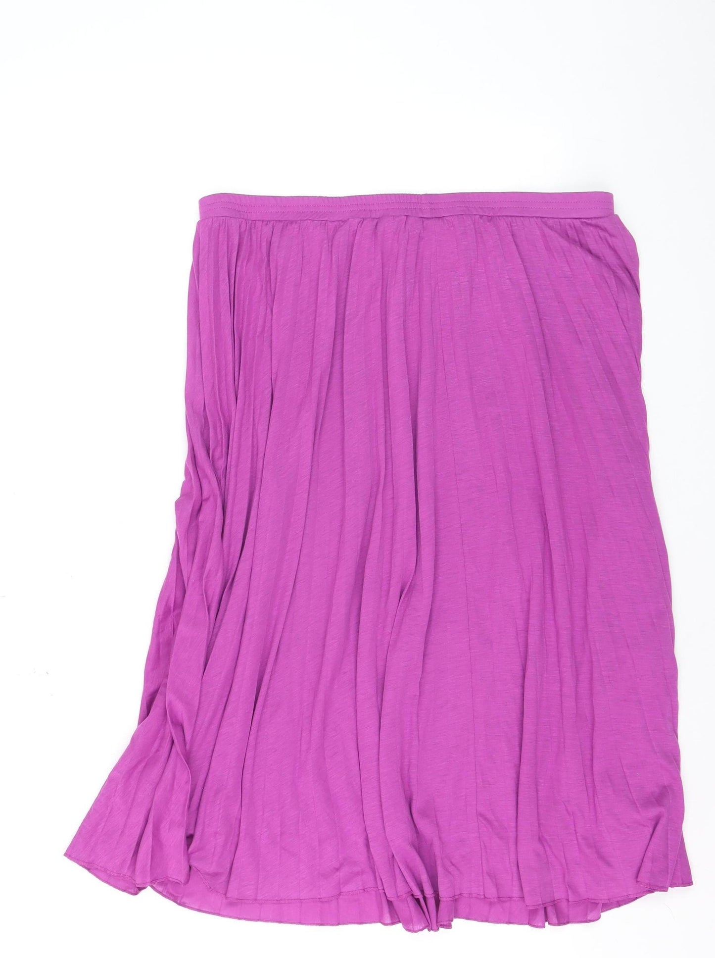 MaxMara Weekend Women's Purple Pleated Midi Skirt XL