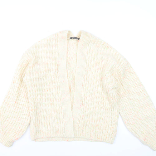 Primark Women's Ivory Chunky Knit Cardigan Size S 10/12