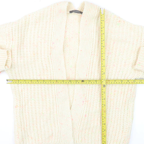 Primark Women's Ivory Chunky Knit Cardigan Size S 10/12