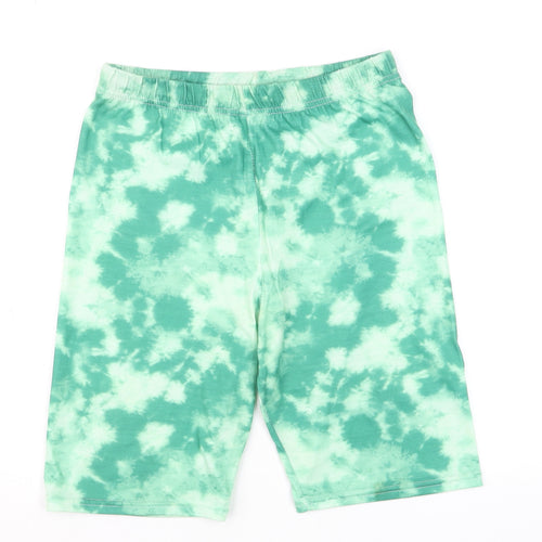 PrettyLittleThing Women’s Green Tie Dye Biker Shorts Size 12