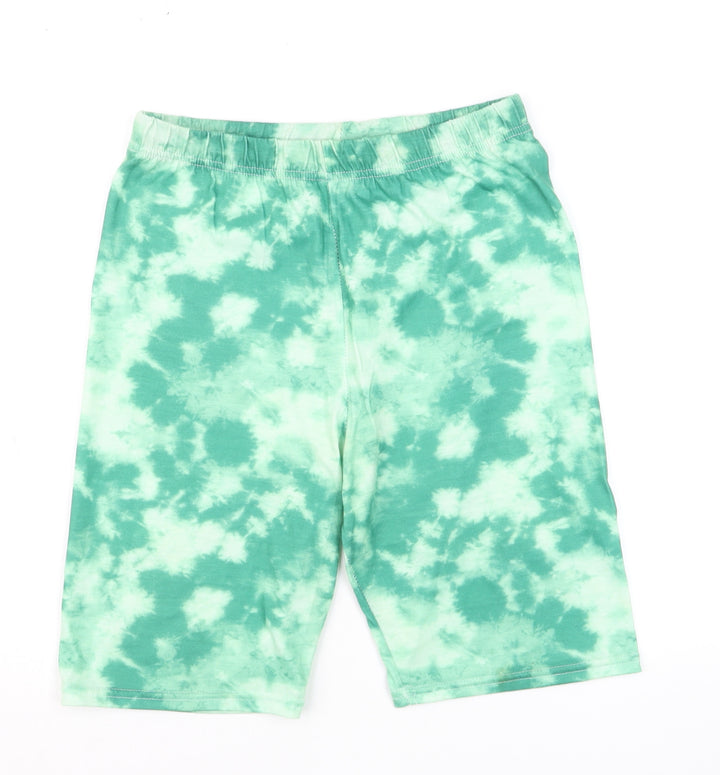 PrettyLittleThing Women’s Green Tie Dye Biker Shorts Size 12