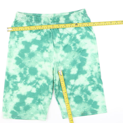 PrettyLittleThing Women’s Green Tie Dye Biker Shorts Size 12