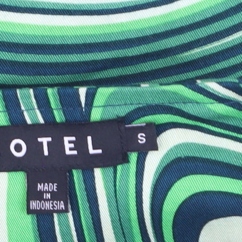 Motel Women Green Geometric Mini Pencil Skirt Size S
