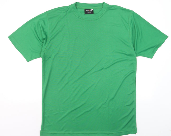 Prostyle Men's Green Crew Neck Short Sleeve T-Shirt XL Polyester