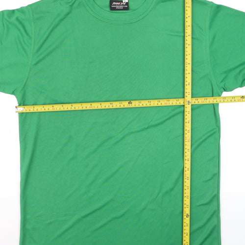 Prostyle Men's Green Crew Neck Short Sleeve T-Shirt XL Polyester