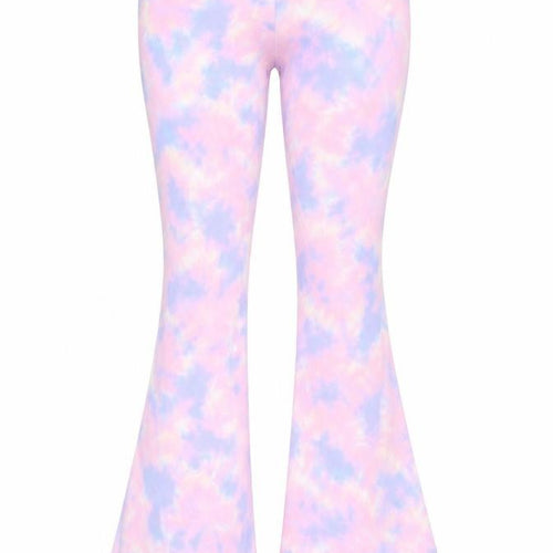 Boohoo Womens Multicoloured Flared Tie-Dye Trousers Size 8