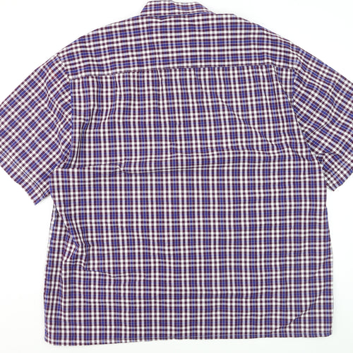 Walker and Hawkes Men's Multicoloured Check 3XL Cotton Short Sleeve Button-Up Shirt