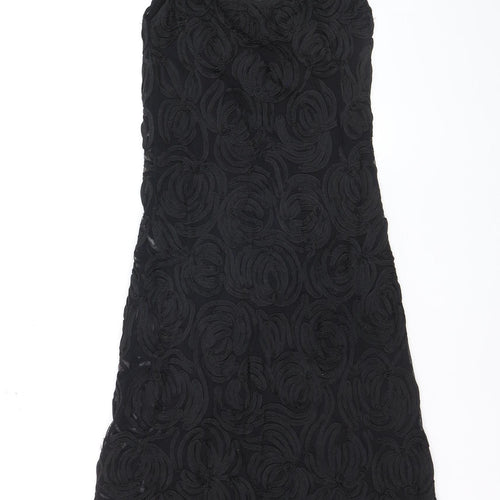 Phase Eight Women Black Size 10 Sheath Lace Embroidered Dress