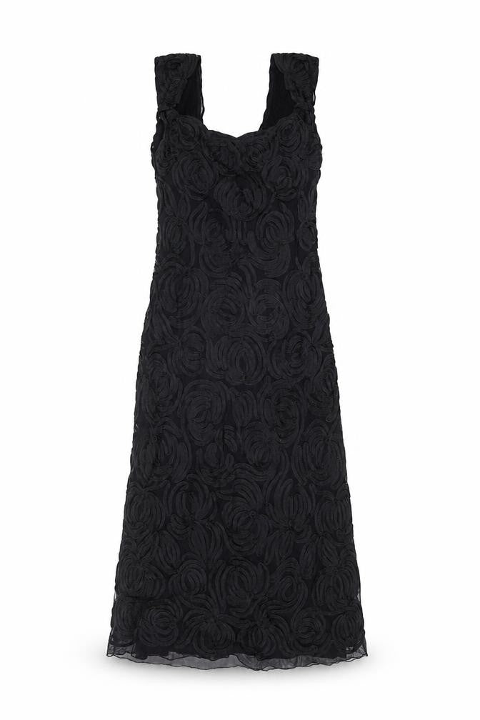Phase Eight Women Black Size 10 Sheath Lace Embroidered Dress