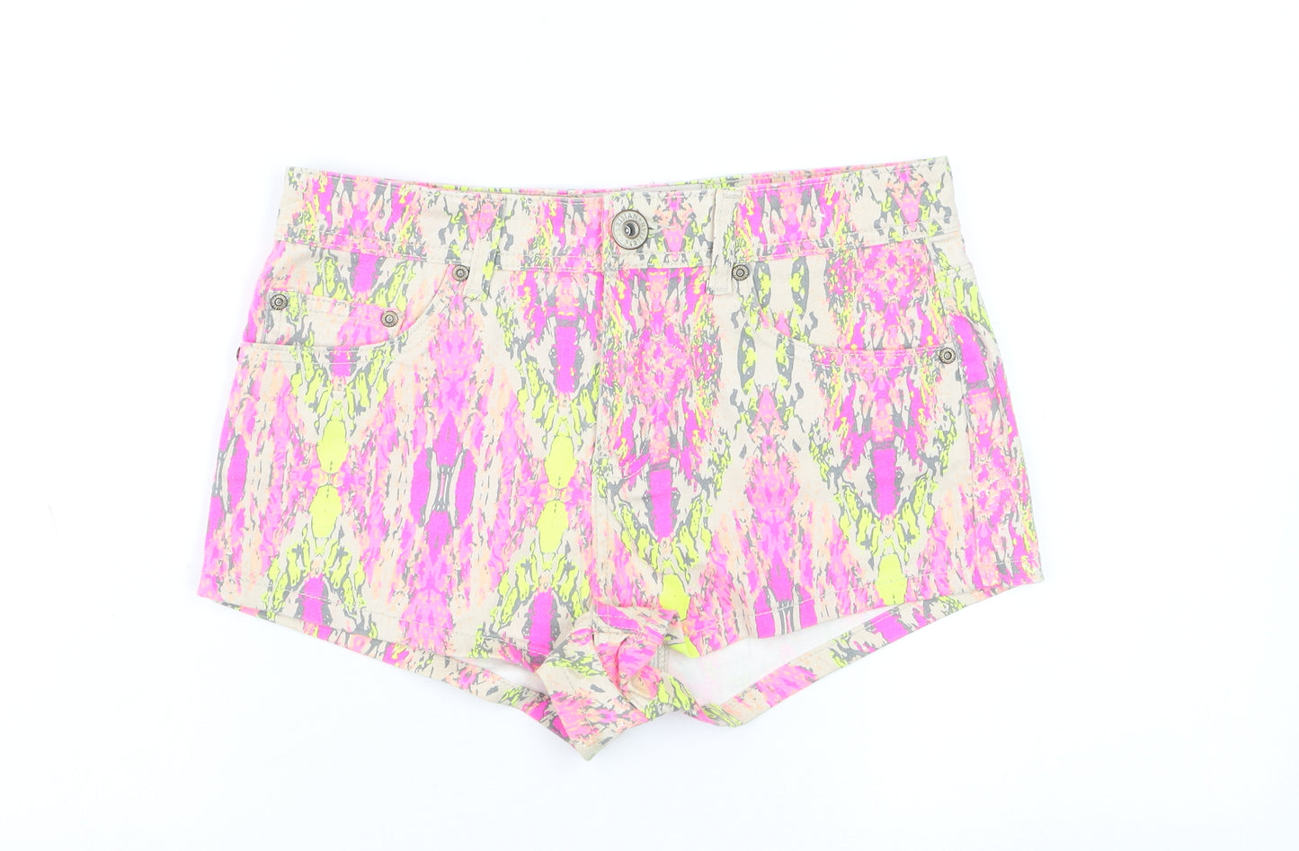 Parisian Collection Womens Multicoloured Size 10 Hot Pants Denim Shorts