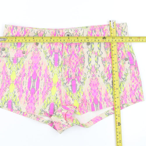 Parisian Collection Womens Multicoloured Size 10 Hot Pants Denim Shorts