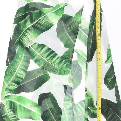Jaded London Women’s Green Tropical Maxi Halter Dress Size L