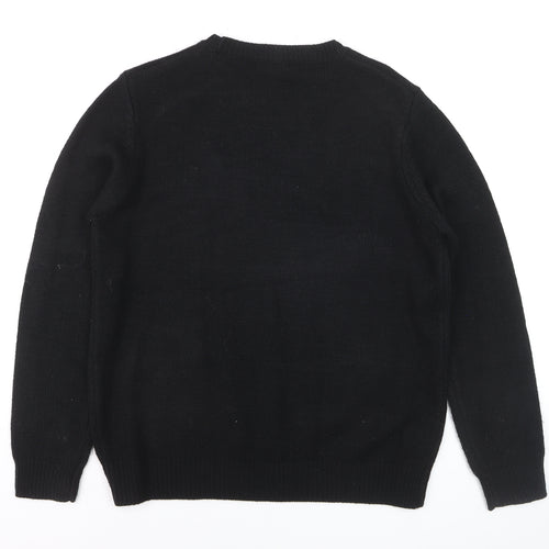 Papaya Women’s Black 'Forever' Beaded Knit Jumper Size M
