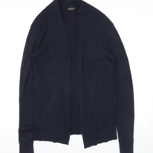 AllSaints Women’s Navy Blue Cotton Cashmere Silk Open Cardigan Small