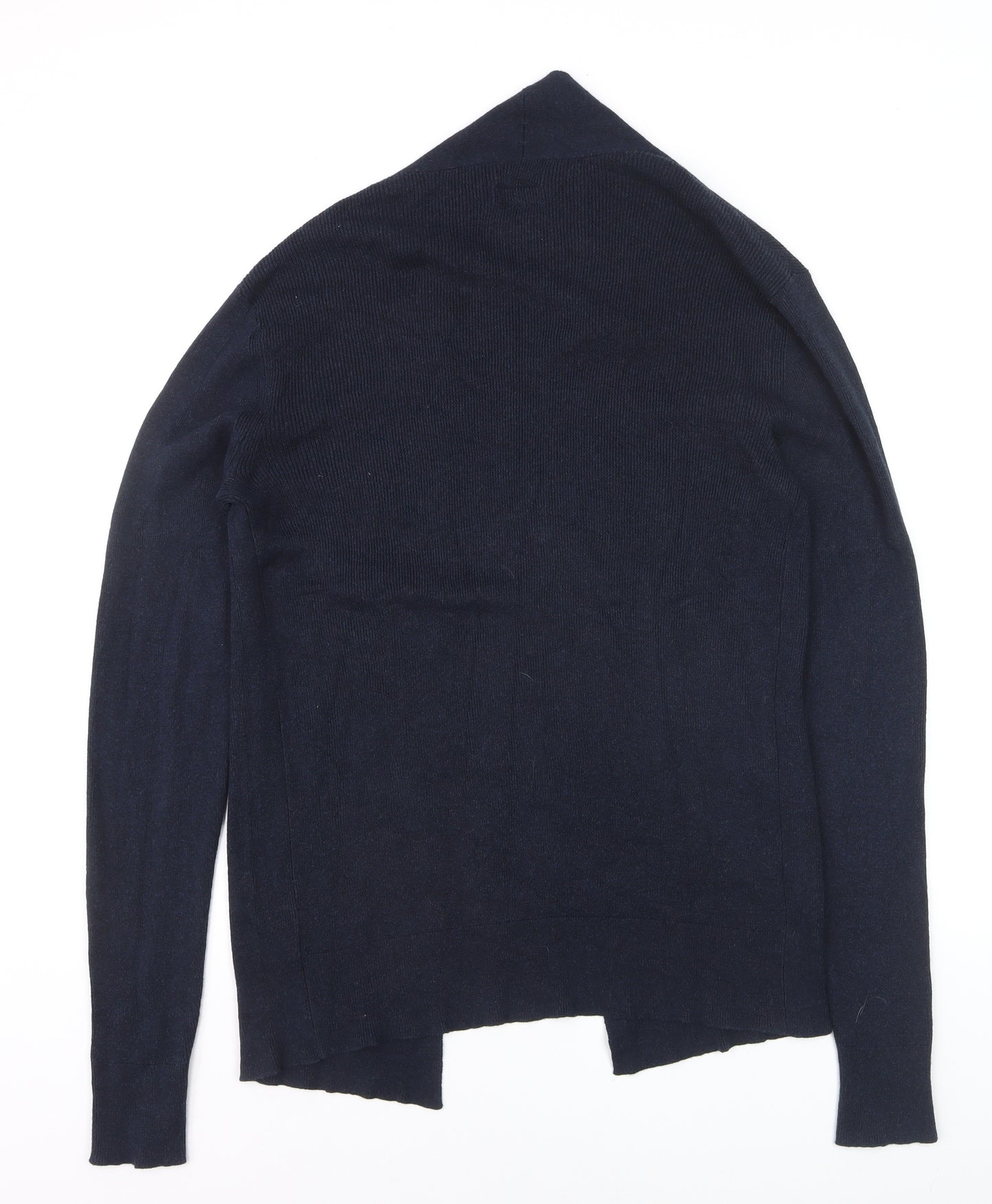 AllSaints Women’s Navy Blue Cotton Cashmere Silk Open Cardigan Small