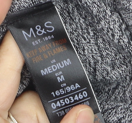 Marks and Spencer Womens Grey Knit Boat Neck Pullover Jumper M