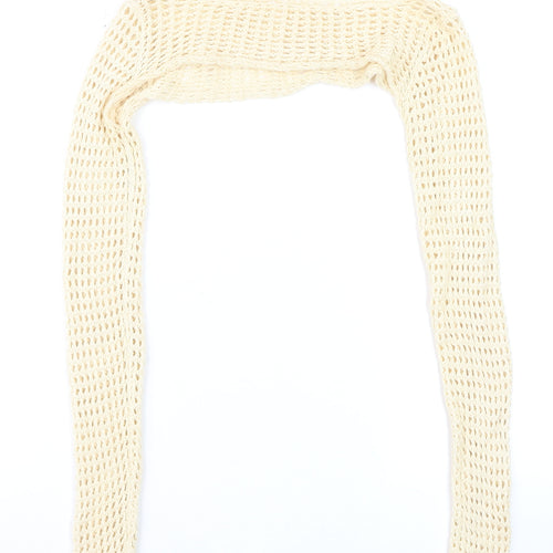 Urban Outfitters Women's Beige Crochet Shrug Jumper Size S